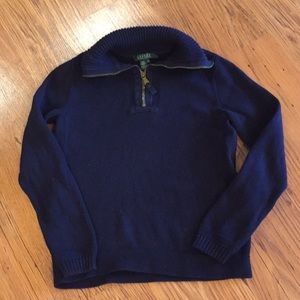 RALPH LAUREN QUARTER ZIP SWEATERS